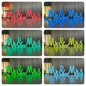 Números y Letras LED RGB Grandes de Hierro Liso para Decoración de Bodas, Centros Comerciales, Eventos y Fiestas - Números Luminosos - Product Image 5