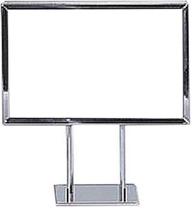 Portacarteles Cromado para Carteles <span class=keywords><strong>de</strong></span> 7" x 11", Soporte Doble <span class=keywords><strong>de</strong></span> Metal para Mostrador o Mesa - Product Image 1