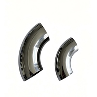 Accessoires de main courante pour escalier de balcon, balustrade en verre poli miroir, acier inoxydable 304, design moderne, résistant à la rouille, coude à 90 degrés