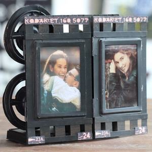 हस्तनिर्मित धातु शिल्प रेट्रो विंटेज क्लासिक फोटो फ्रेम के लिए फिल्म प्रोजेक्टर <span class=keywords><strong>Bioscope</strong></span> मॉडल प्रोप उपहार घर सजावट आभूषण - Product Image 6