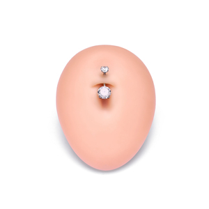 Venta al por mayor G23 Titanio 14G Ombligo Anillos Claro Cuatro Puntas CZ Vientre Ombligo Anillo Estilo Básico Mujeres Cuerpo Piercing Joyería - Product Image 6