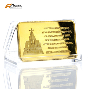 Logo taille personnalisée la bataille de la Somme plaqué or lingot Bar Challenge pièces - Product Image 3