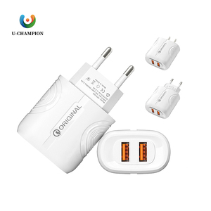 ที่ชาร์จแบบ2พอร์ตสำหรับ iPhone 11 12 13 14 PRO MAX ปลั๊กอะแดปเตอร์ของสหรัฐอเมริกา - Product Image 1