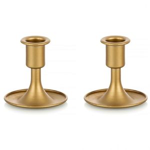 Chandeliers dorés pour bougies coniques, pour centre de table, mariage, fêtes, Noël, cheminée et décoration intérieure - Product Image 1