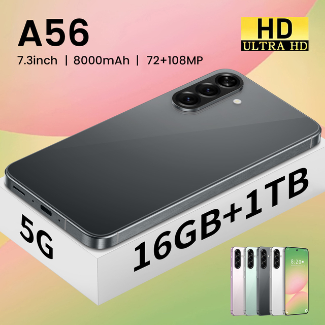 New Unlocked Android 5G Smartphone Deca Core 16GB RAM 1TB ROM 108MP 8000mAh Battery 7.3 Inch French/Spanish Global Cell Phone