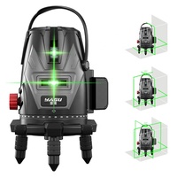ShunHui Outil de mesure Intérieur Extérieur 360 degrés Rotatif Vertical Horizontal 5 Lignes niveaux laser