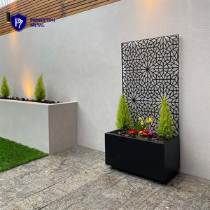 Jardinière décorative en alliage d'aluminium découpée au laser Boîte à fleurs d'extérieur pour le jardin, la maison, la pépinière et le bureau Conception polyvalente pour la plantation - Product Image 2
