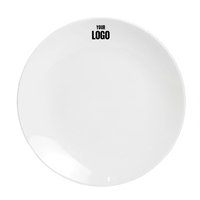 Vente en gros d'usine, assiettes en céramique blanche personnalisées, écologiques, durables, de 6 à 12 pouces, pour la restauration