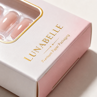 Emballage de cartes en carton robuste et haut de gamme en matériaux recyclés écologiques pour ongles à presser, boîte en carton très résistante pour fournitures de salon