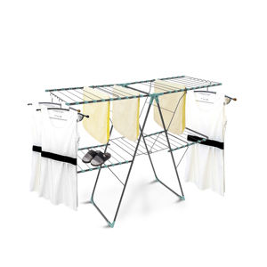 洗濯室バルコニー折りたたみ式翼型衣類乾燥ハンガーラック用タイフロアスタンド布乾燥機棚 - Product Image 2