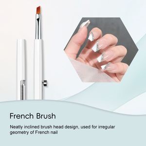 High-end Customized 6pcs <b>Set</b> Multi-function Nylon Cuticle Cuticle Pusher Nail Retractable Acrylic Nail Brush Nail Brush - Product Image 5