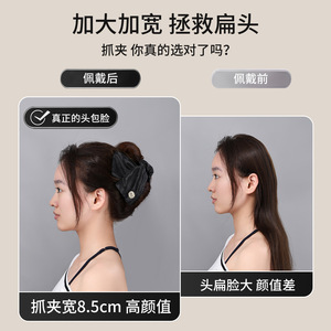Grande pince à cheveux en satin Dinle avec nœud papillon pour femme, usage quotidien, pince requin de haute qualité, accessoire de coiffure - Product Image 5