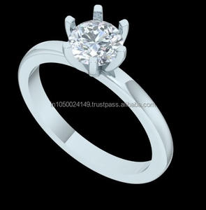 แหวนเพชรหกแฉกสำหรับคอลเลคชั่นสไตล์วินเทจคลาสสิกแหวนเพชร18K ทองคำขาว14K ทองไม่เหมือนใครวันครบรอบ - Product Image 2