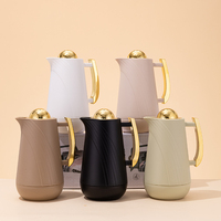 Botol Termos Stainless Steel Kapasitas Besar dengan Gagang Kayu untuk Air Panas dan Kopi, Hadiah Bisnis, Ketel Asrama