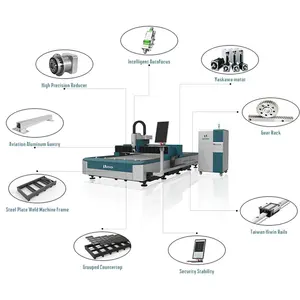 3000W Fiber Laser Cutting Machine For 1mm 2mm 3mm Stainless Steel Sheet Metal Cutting Fiber Laser 1500w 3015