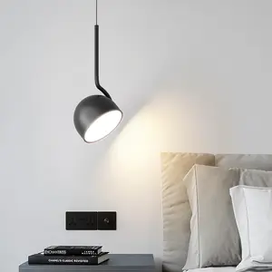 Modern Simple Black Iron Hanging Lamp Kitchen Island Dining Table Light Pendant Lights