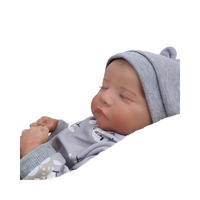 Poupée Bébé Fille Reborn à Tête en Silicone Ultra Réaliste, Corps en Tissu, Figure Réaliste