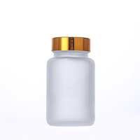 Haute qualité 60ml 60cc 75ml 100ml 120ml 150ml 200ml 200cc bouteilles en verre transparent pour supplément avec couvercles en or