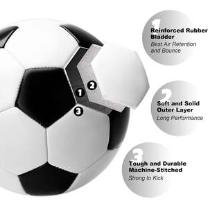 Innotoys Ballon de football taille 5 taille 4 taille 3 taille 2 en PVC dégonflé pour entraînement intérieur et extérieur pour enfants et adultes - Product Image 6