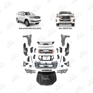 SIRU中国黄金供应商汽车改装零件宽转换4x4车身套件，适用于Fortuner 12-15至Rocco TRD升级改款车身套件