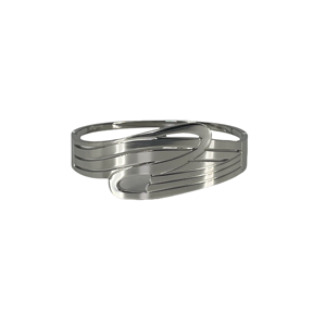 Bracelet manchette tendance en acier inoxydable 316L plaqué or PVD, durable, résistant, design moderne - Product Image 1