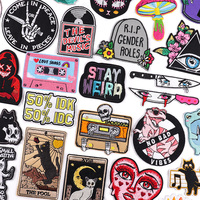 Gros dessin animé animal personnage broderie fer sur patch personnalisé de haute qualité brodé logo patchs pour vêtements chapeaux sacs