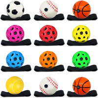 Balle élastique en PU avec sangle de poignet extensible pour lancer, pour l'exercice des enfants, le fitness en extérieur, le lancer à la main et le balançoire manuelle