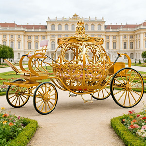 48V Battery Electric Royal Pumpkin Carriage Elegant Cart for Wedding Event Decoration Display - Product Image 1