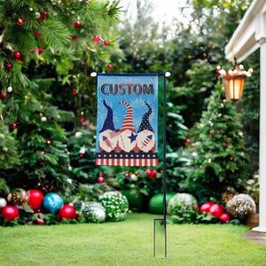 Fabricante de Banderas, Bandera Personalizada de 30x45cm, Impresión a una o dos caras, 12x18 Pulgadas, Bandera de Jardín para Navidad de Invierno - Product Image 3