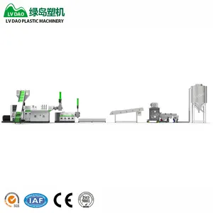 Lvdao recycle plastic granules making machine price/PP PE flakes plastic recycling granulator machine