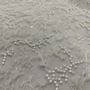 Exquisitas telas de lentejuelas bordadas de <span class=keywords><strong>tul</strong></span> blanco y lentejuelas transparentes de 3mm para ropa - Product Image 2