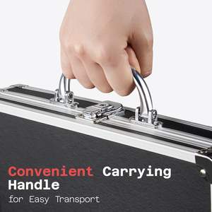 Caja de Almacenamiento para Portapapeles, Portapapeles Resistente con Espacio de Almacenamiento, Caja Metálica con Cierre <span class=keywords><strong>y</strong></span> Asa, Caja con Cerradura - Product Image 4