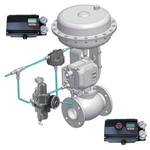 Vanne à boisseau sphérique Iron Forest Tissin avec positionneur TS900 et réducteur de pression avec filtre Fisher 67C - Product Image 1