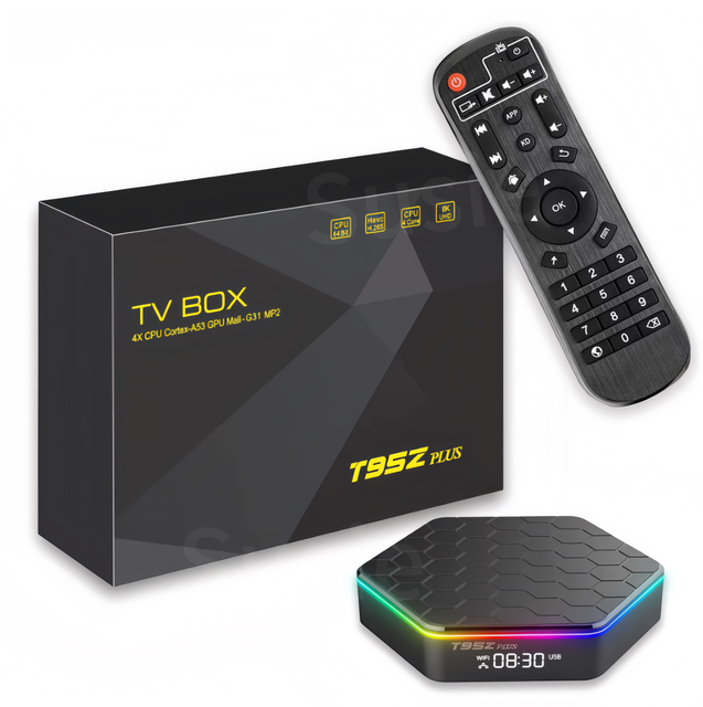 With RGB Light Smart TV Box T95Z Plus WIFI 6 Allwinner H618 32GB 64GB 128GB T95Z PLUS 6K Multi Language Streaming Media Player
