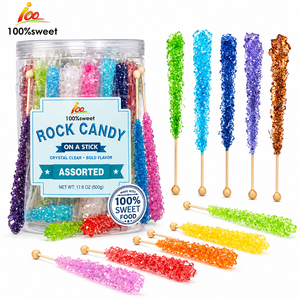 Usine OEM Certificat Halal Haccp Mélange multicolore de saveur de <span class=keywords><strong>fruit</strong></span> Crystal <span class=keywords><strong>Rock</strong></span> Candy Stick <span class=keywords><strong>Sucette</strong></span> - Product Image 1