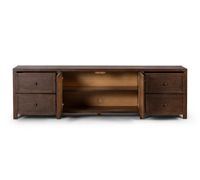 Mueble de TV de Madera Maciza Estilo Rústico Americano - Directo de Fábrica, Personalizable