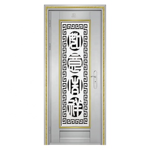 Puerta <span class=keywords><strong>de</strong></span> acero inoxidable moderno <span class=keywords><strong>puertas</strong></span> <span class=keywords><strong>de</strong></span> <span class=keywords><strong>entrada</strong></span> Swing gráfico diseño Exterior gratis espaÃ a empujar y tirar <span class=keywords><strong>de</strong></span> instalación en sitio - Product Image 3