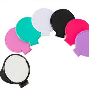 Many Stock Portable Mini Round Nickel Finish Personalized Logo Folding <b>Makeup</b> <b>Mirror</b> with <b>Magnifying</b> Feature - Product Image 4