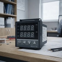 Contrôleur de température intelligent pour four REX C100 RKC avec alarme, double sortie relais ou SSR, en plastique, prix usine OEM/ODM