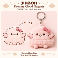 Porte-clés en peluche familial Nuage Poussin Maman Papa Fille Fils, breloque de sac, cadeau d'anniversaire, pendentif en peluche