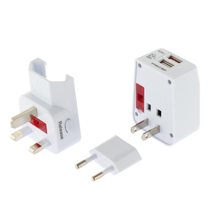 อะแดปเตอร์แปลงไฟแบบ USB สำหรับเดินทาง ใช้ได้ทั่วโลก พร้อมฟิวส์คู่ ไฟแสดงสถานะ 2 ดวง  ถอดแยกได้  ที่ชาร์จโทรศัพท์มือถือแบบ 2 <span class=keywords><strong>in</strong></span> 1  พร้อมแก้วน้ำสำหรับเดินทาง - Product Image 2