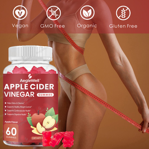Aeglewell acv תפוחים חומץ gummies תמיכה טבעית לירידה במשקל מתקדם, ניקוי, עיכול ועוד בריאות מעיים - Product Image 3
