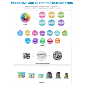 수영장 및 물 놀이 쉬운 빠른 채우기 자체 밀봉 2 인치 공간 캡슐 실리콘 재사용 물풍선 사용자 정의 물풍선 볼 - Product Image 4
