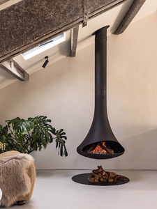 Poêle à <span class=keywords><strong>bois</strong></span> moderne et intérieur personnalisé Cheminée suspendue Cheminées suspendues au plafond Brûleur à bûches <span class=keywords><strong>60</strong></span>/70/80/90/100cm - Product Image 5