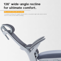Chaise de bureau ergonomique en maille avec repose-pieds, dossier haut, chaise d'ordinateur à haute élasticité avec accoudoirs 3D