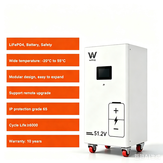 51.2V 314Ah LiFePO4 Stackable Battery Pack BMS Inverter 16kWh CAN Apartment Residential Energy Storage System Portable