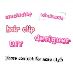 Barrettes à <span class=keywords><strong>cheveux</strong></span> plates en acétate sans pli, personnalisables avec logo, colorées, pour maquillage, sans trace, type bec de canard - Product Image 4