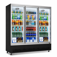Jinfugui Porte en verre commerciale Double température Affichage des boissons Refroidisseur 450L vertical Boisson Réfrigérateur
