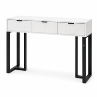 Table console moderne et élégante personnalisable avec cadre en métal MDF durable, hauteur réglable pour salon, entrée, hôtel, villa