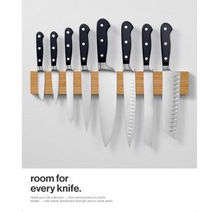 Nouveau produit phare : <span class=keywords><strong>Support</strong></span> magnétique mural en bambou puissant pour couteaux, ustensiles et outils - Product Image 4